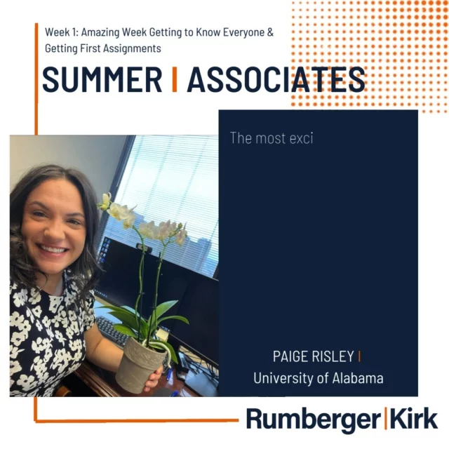 It might have been a holiday week, but that didn't stop us for filling week one for our Summer Associates with a lot of training, gatherings, and, yes, even some work. Learn all about it on the RumbergerKirk Summer Associate blog at rumberger.com/summer-associate/blog or click on link in bio. 
@uflaw, @miamilawschool, @alabamalaw

#SummerAssociateProgram #RumbergerKirk #RKSummerAssociates